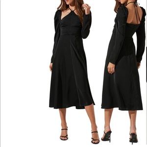 ASTR Black cutout midi dress